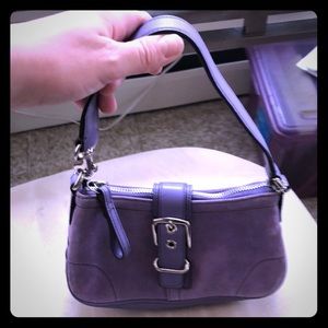 Coach purple suede purse